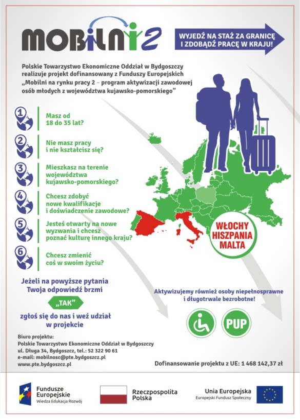 PTE zaprasza do udziału w projekcie "Mobilni na rynku pracy 2"